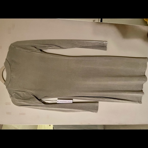 young fabulous & broke long sleeve mini dress in mint / S - Picture 3 of 6